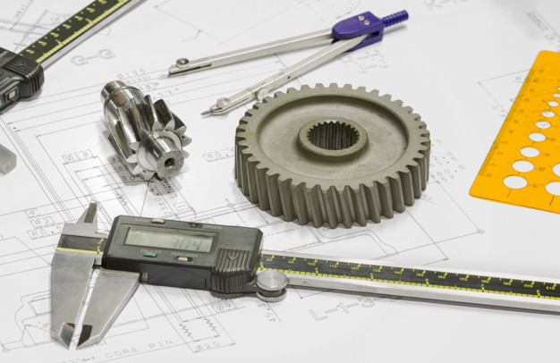 operator design and inspection automotive parts by vernier